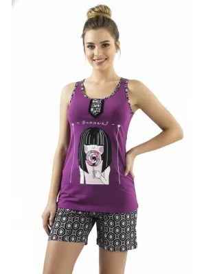 HMD Womens Printed Shorts Suit Code 4008