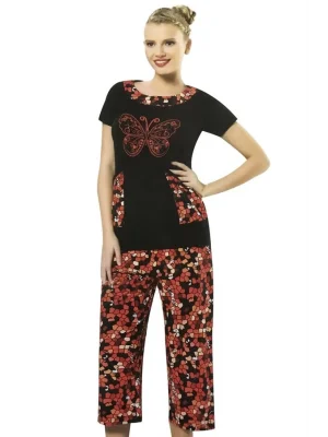 HMD Womens Short Sleeve Capri Suit 50007