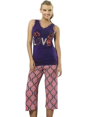 HMD Kadın Kolsuz Kapri Takım 50010