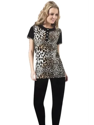 HMD Womens Leopard Legging Suit 60018