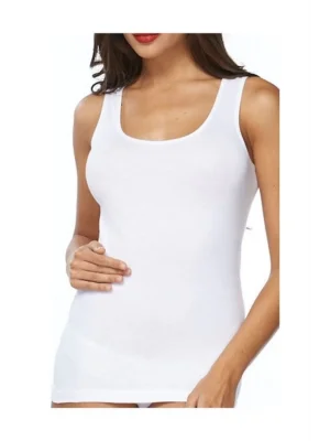 Shiny Womens Wide Strap Tank Top