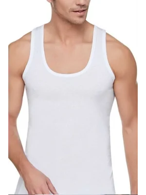 Işıl Mens Ribbed Tank Top White