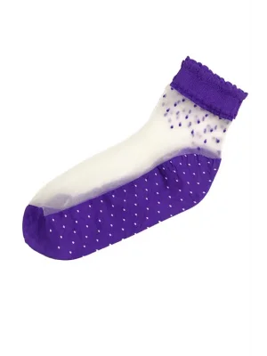 Italian Dot Pattern Womens Ankle Socks