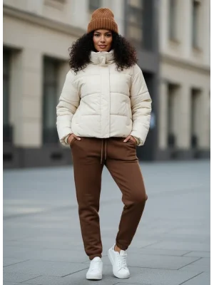 Jogger 3 Yarn Elasticized Pocketed Single Bottom Black Black Coffee