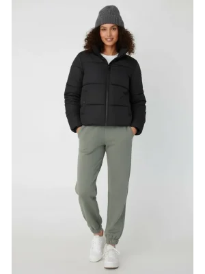 Jogger 3 Yarn Washed Single Pocket Black Black Green