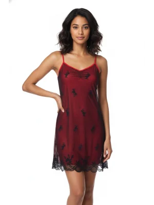 Womens Red Nightgown B1011