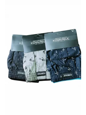 Kenpaul Desenli Poplin Erkek Boxer 3 Adet