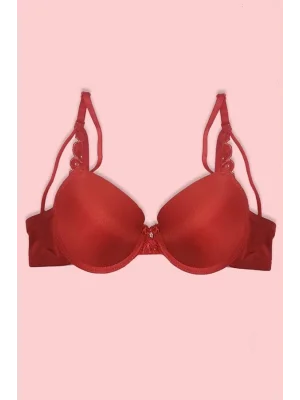 Kırmızı Destekli Sütyen 977