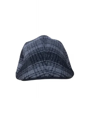 Kışlık Kulaklı Ekose Ördek Şapka Koyu Renk