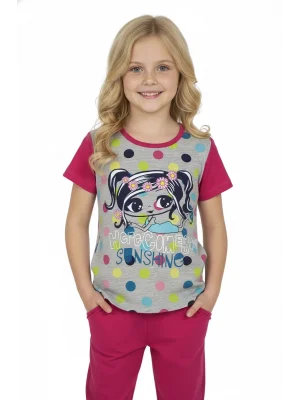 Kız Çocuk Kısa Kollu Pijama Takımı