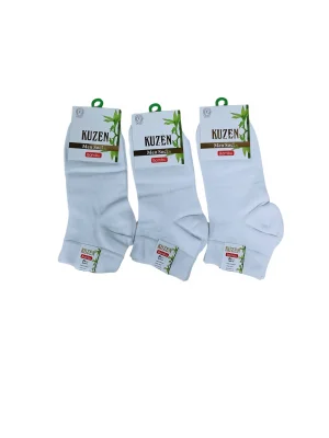 Kuzen Dikişsiz Yarım Konç Bambu Erkek Çorap 3 Adet