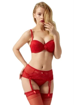 Le Jardin Datelli 3 Parça Sütyen, Külot, Jartiyer Takım 5265