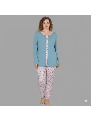 Laced Patterned Melisa Pajama Set