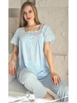 Limissi Womens Applique Pajama Set 23201