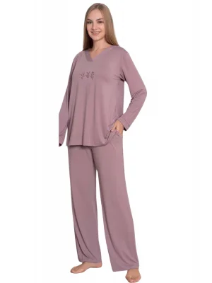 Limissi Viskon Uzun Kollu Kadın pijama takımı 24642