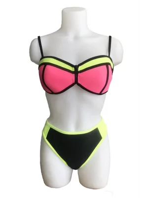 Mila Fermuarlı Straplez Kaplı Bikini Emp.