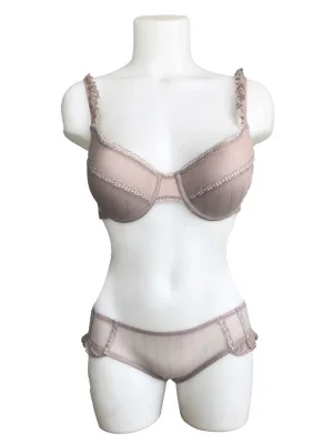 Night Flight Fırfırlı Desteksiz Sütyen Takımı Vizon Renk Kod 2137