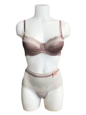 Night Flight Kurdele Süslemeli Desteksiz Sütyen Takımı 2154