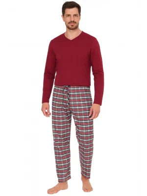 Pijalüx Erkek Kareli Poplin Cepli Alt Pijama