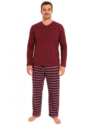 Pijalüx Erkek Kareli Poplin Cepli Alt Pijama