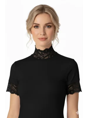 Şahinler Bayan Dantelli Yarım Kollu Bluz B629