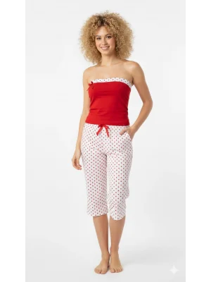 Falcons Womens Polka Dot Strapless Set 452