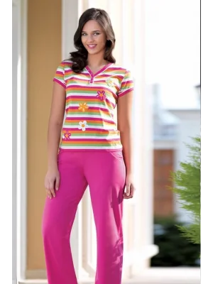 Şahinler Kadın Çizgili Pijama 21414