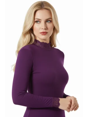 Şahinler Kadın Dantelli Uzun Kollu Body B623