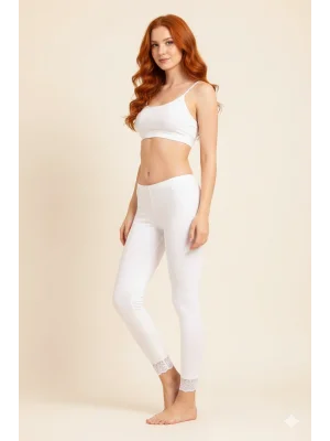 Şahinler Paçası Dantel Uzun Tayt B888