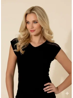 Şahinler Sıfır Kol Fileli Bluz B369