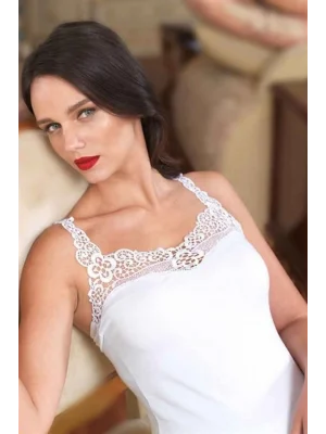 Lace Detailed Collar and Strap Tank Top B162