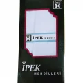 İpek Erkek Beyaz Kutulu Mendil 12 Adet 42x42 cm