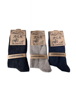 BSM Lamswool Kışlık Erkek Çorap 3 Adet