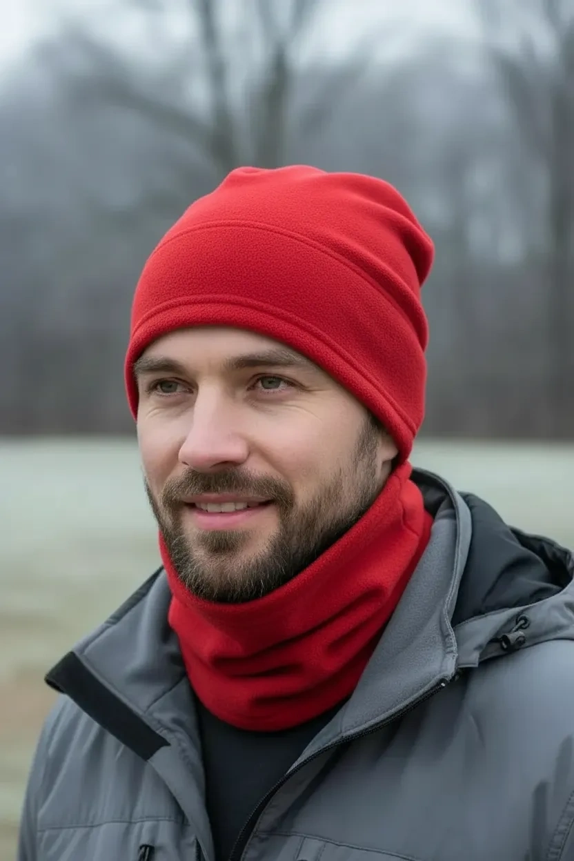 Yeni Sezon Unisex Sonbahar ve Kış için Polar Boyunluk siyah 2 Li takım