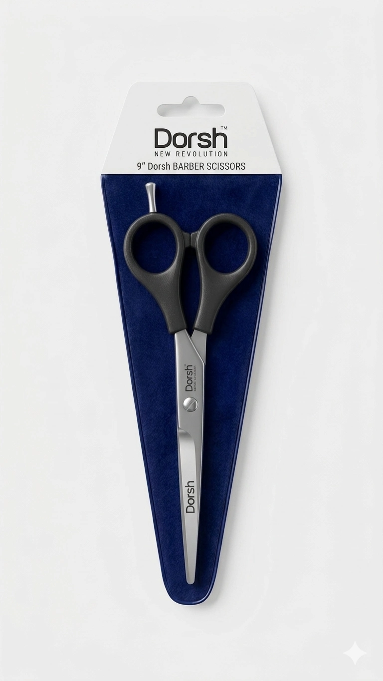 Dorsh Plastik Saplı Profesyonel Berber Makası 6"