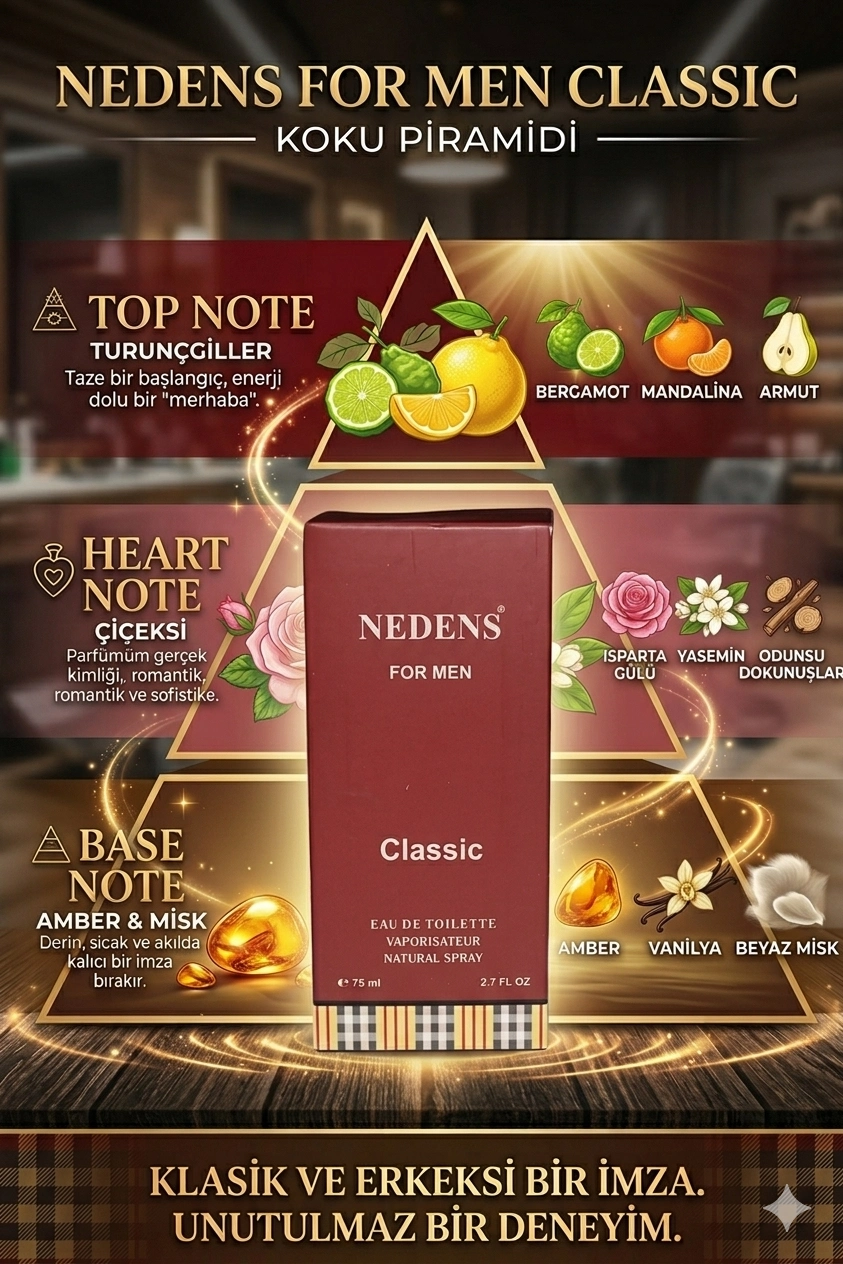 Nedens For Men Classic 75 ml 2.7FL Erkek Parfüm