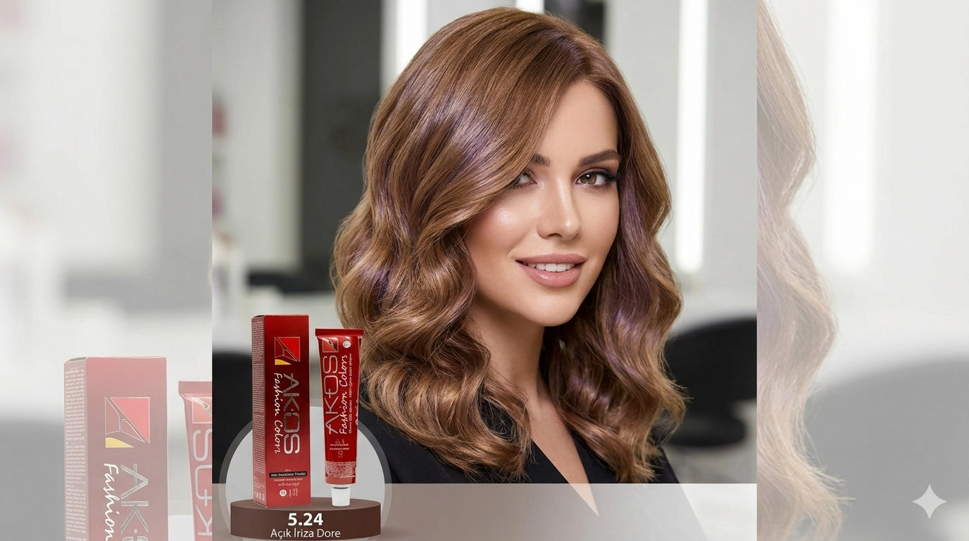 Akos Kadınlar için Açık İriza Dore Renk 60 Gr Boya No 5.24