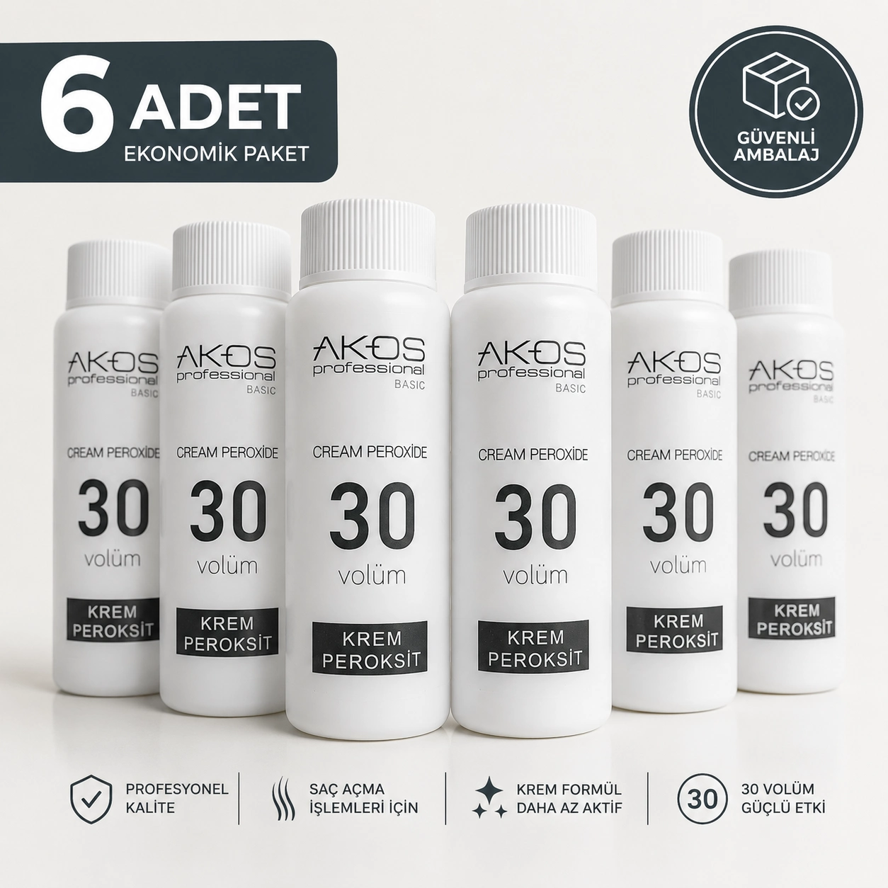Akos Krem Peroksit 30 Volüm %9 60ML-10 Adet