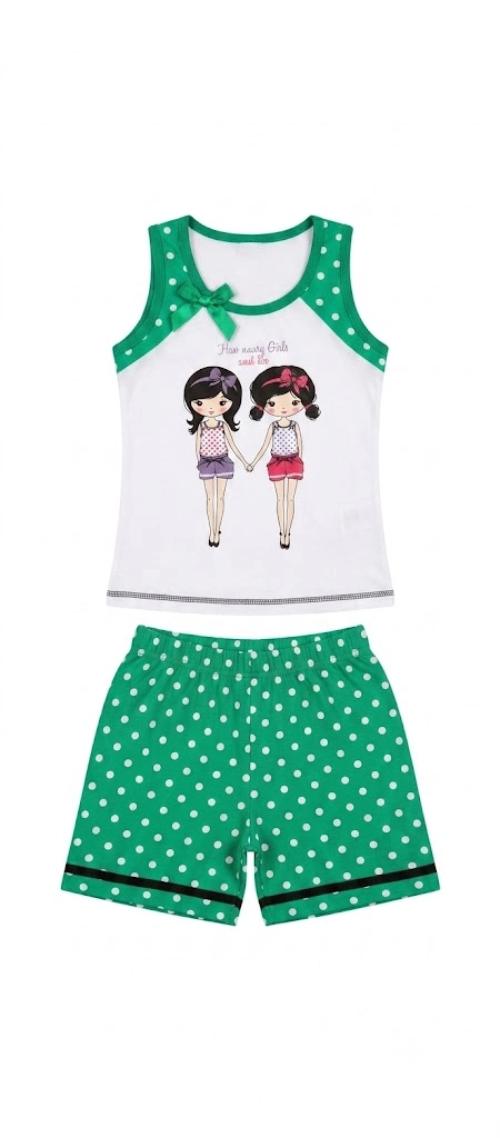 Berrak Kız Çocuk Şortlu Pijama Takımı 7630