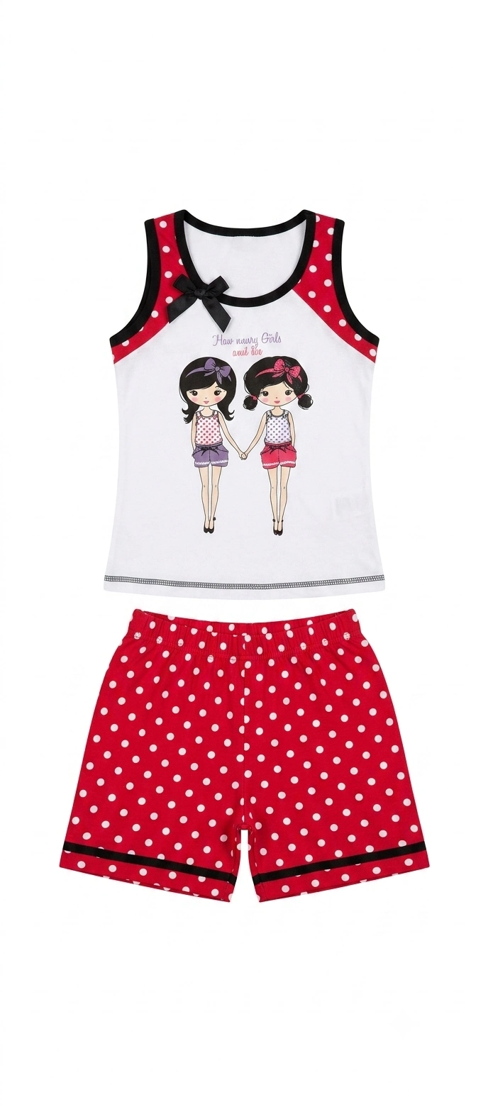 Berrak Kız Çocuk Şortlu Pijama Takımı 7630