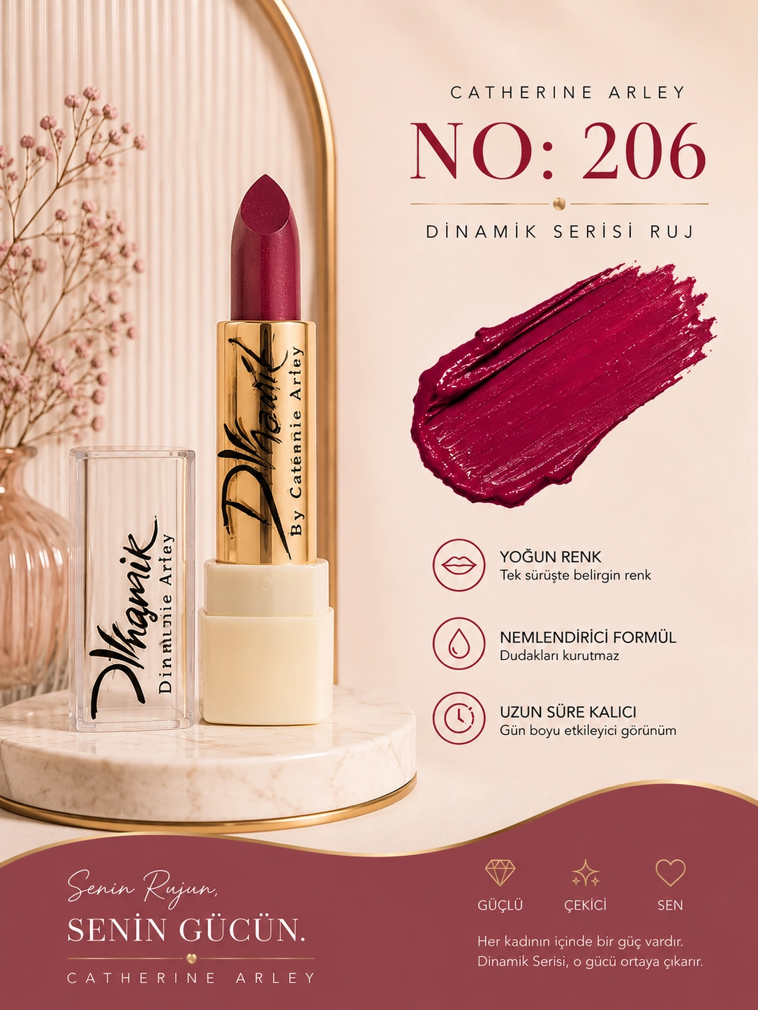 catherine arley dinamik serisi ruj no 206