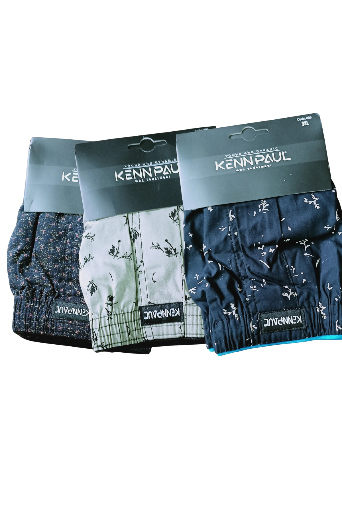 Kenn Paul Poplin Erkek Boxer Battal Beden 3XL- 3Adet