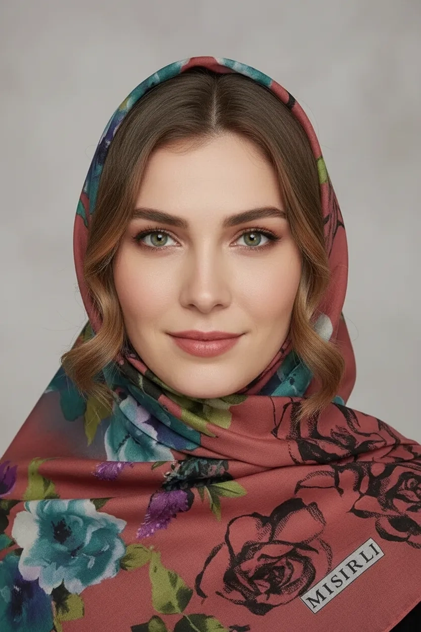 Mısırlı Alize Çiçek Desen Şal Desen 4