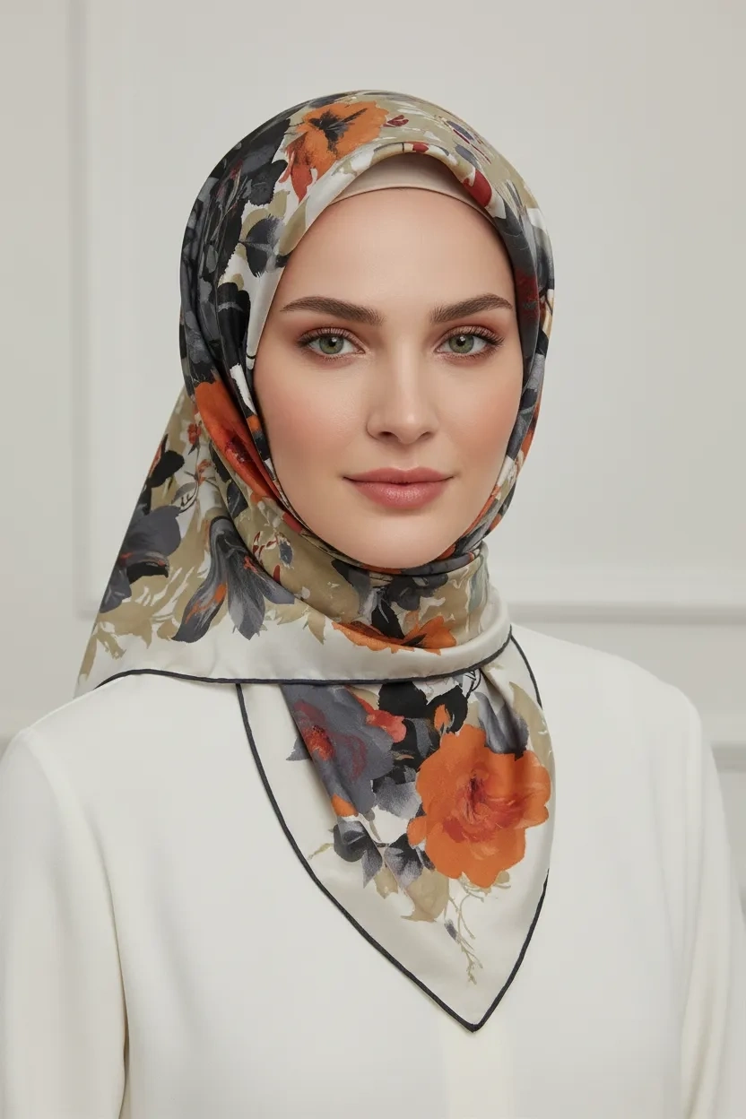 Mısırlı Polyester Eşarp Desen 11