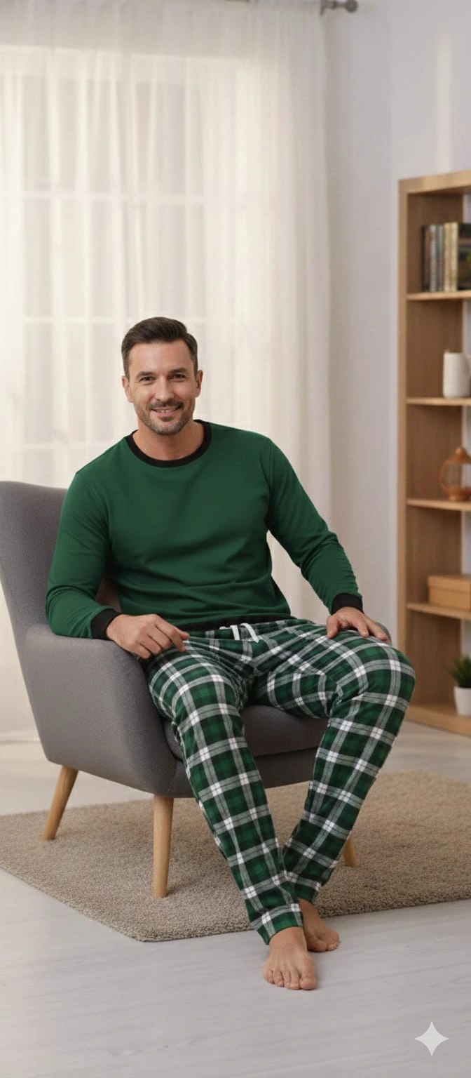 pijalüx tek alt ekose pijama
