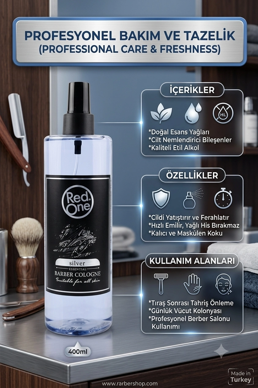 Red One Silver Sprey Berber Kolonya 400 Ml