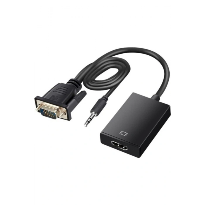 Vga To Hdmı Çevirici Vga + Audio To Hdmı Converter