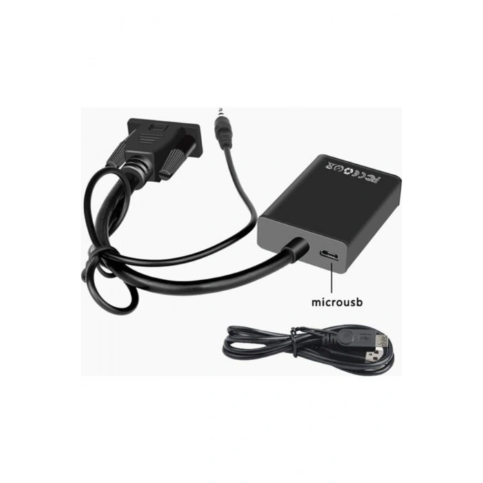 Vga To Hdmı Çevirici Vga + Audio To Hdmı Converter