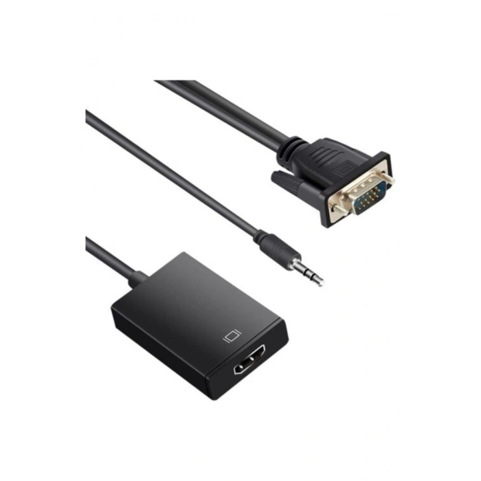 Vga To Hdmı Çevirici Vga + Audio To Hdmı Converter