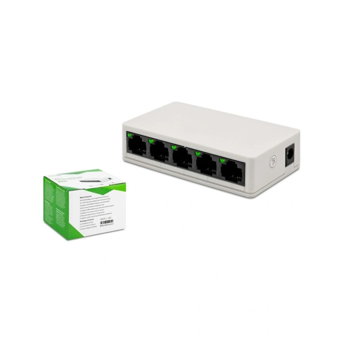 Brs 5 Port Switch 100MBPS Ethernet Internet Dağıtıcı Ağ Hub Ev Ofis